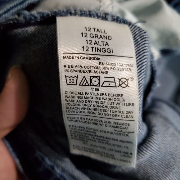 Old Navy Jeans Womens Size 12 Tall Blue Mid-Rise Wow Boot-Cut Denim Durable Styl - Picture 3 of 16